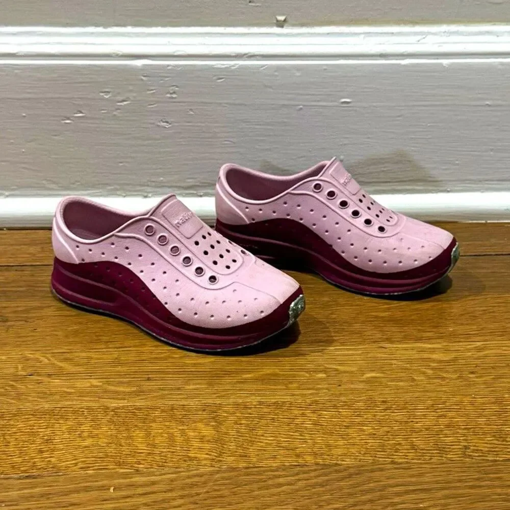 Native Robbie Roam Pink Burgundy Maroon Slip-On Casual Shoes Sz 10